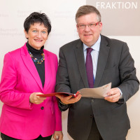 Die SPD-Vertreter im GBW-Untersuchungsausschuss: Inge Aures und Volkmar Halbleib